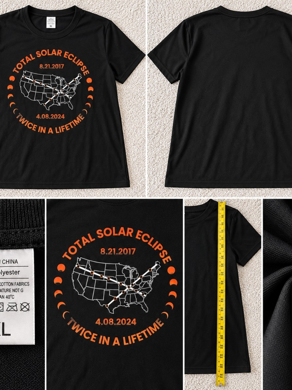 Kids Black Total Solar Eclipse Graphic Tee - Unbranded